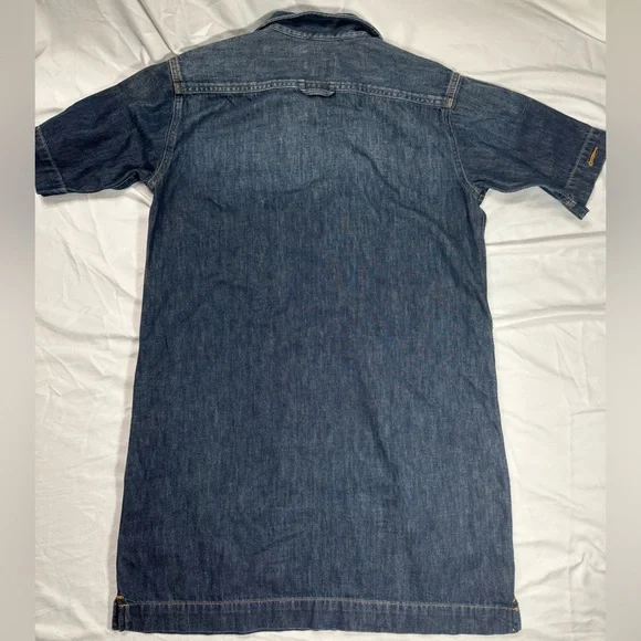Polo Ralph Lauren Authentic Dungarees Shift Dress size small 💯%cotton w/pockets! - Picture 5 of 7